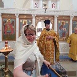 Икона святителя Киприана и святителя Серафима.