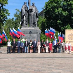 24 мая 2024 года на Славянской площади в Москве состоялась церемония возложения цветов к памятнику святым равноапостольным Кириллу и Мефодию.